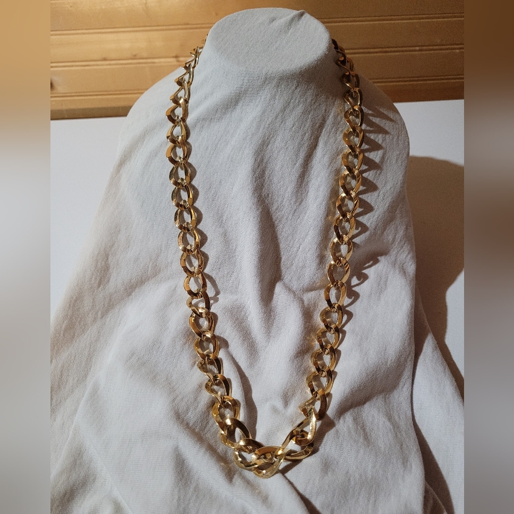 Chunky gold-tone chain necklace